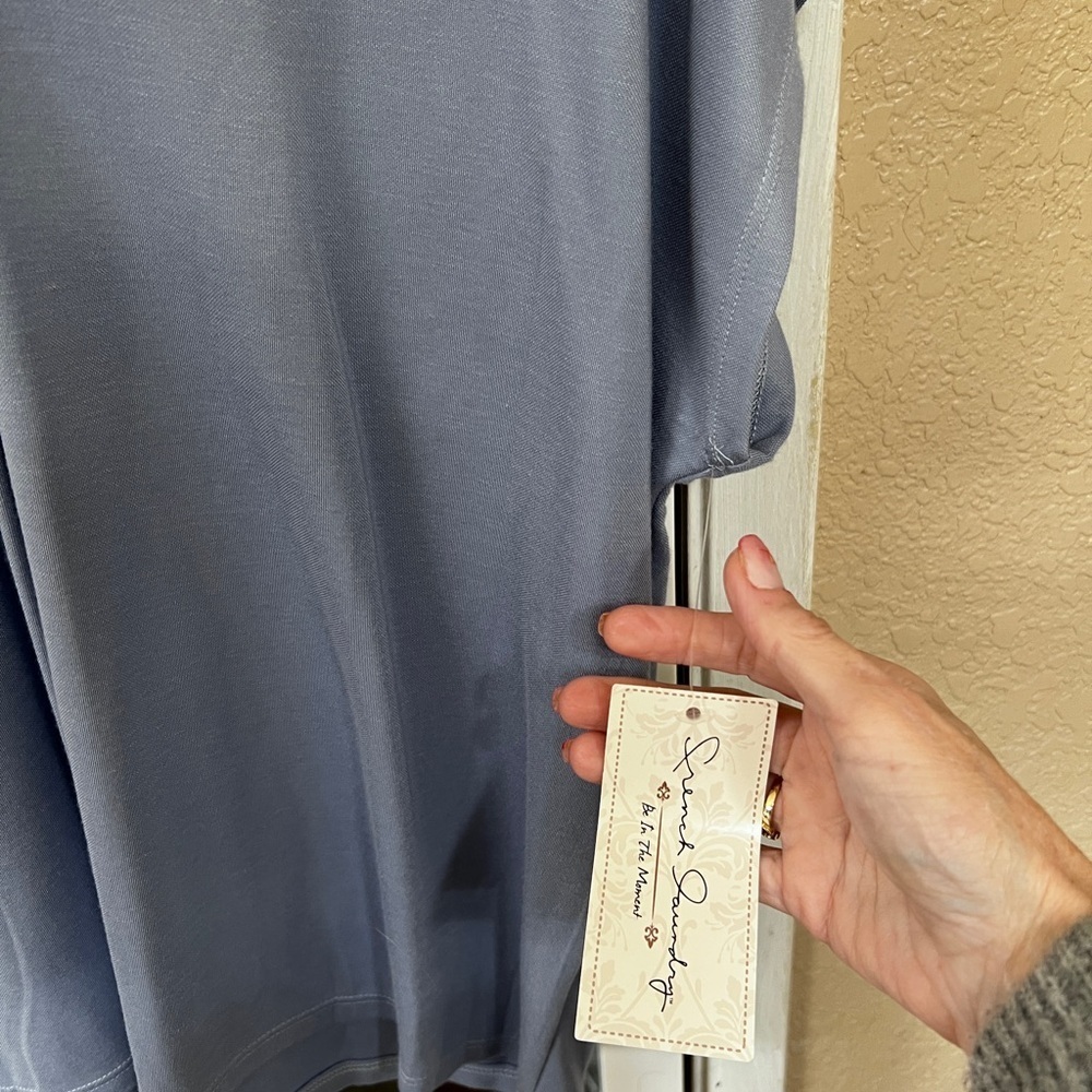 French Laundry Lavender V-Neck Blouse - Picture 2 of 5